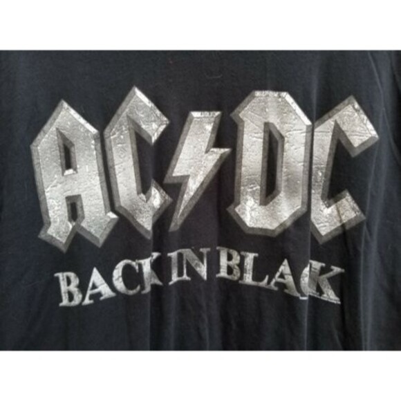 AC/DC Back In Black Black Rockwear Rock n Roll T Shirt Size XL ACDC - Picture 2 of 3